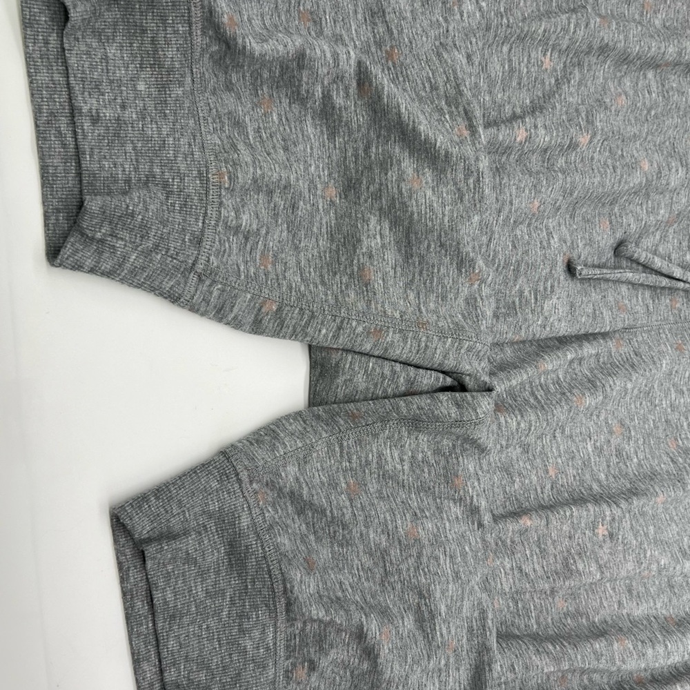 Cozy Gray Drawstring Lounge Pants with Gold Star Detail - Picture 3 of 4